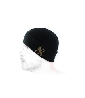 gorro puño NY negro Club Coop Knit NY black khaki